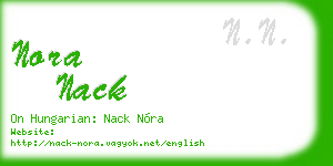nora nack business card