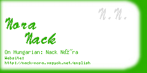 nora nack business card